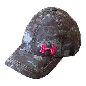 Under Armour Gray Camo & Pink Baseball Cap